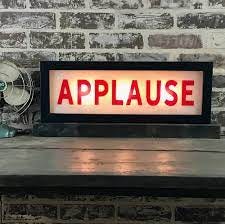 Lighted applause sign - back lit sign for home decor - wood frame