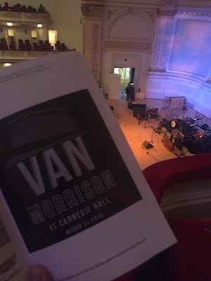 The Music Of Van Morrison, Carnegie Hall, March 21, 2019